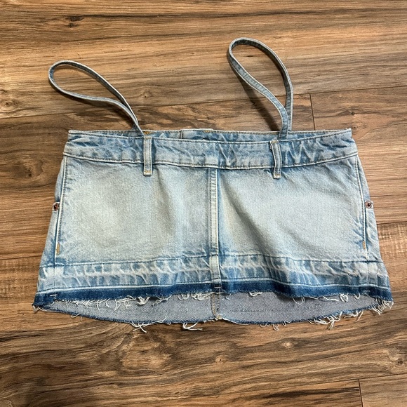 ZARA Denim Skirt Crop Top - Picture 2 of 4